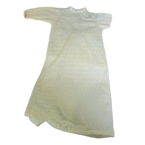 Vintage Baby Dior Layette Yellow White Drawstring Bottom Up to 13lbs USA Made - Picture 6 of 16